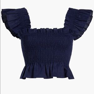 NWT, in bag Hill House “Paz” top in navy